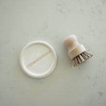 Load image into Gallery viewer, Wooden Scrub Brush with Ceramic Dish