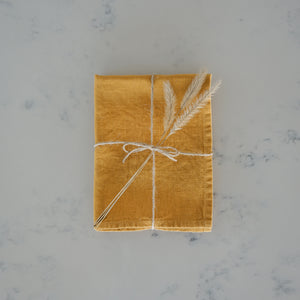 Linen Tea Towel - Mustard
