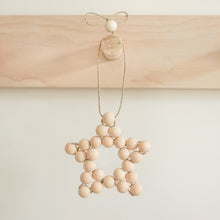 Load image into Gallery viewer, Wooden Bead Star Ornament