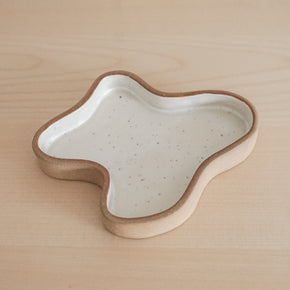Asymmetrical Ceramic Dish - Tan