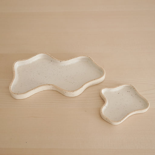 Asymmetrical Ceramic Dish Set - Sand