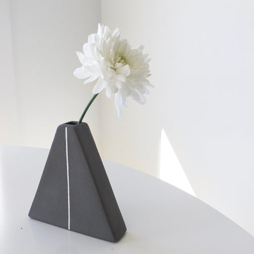 Triangle Vase Small - Grey